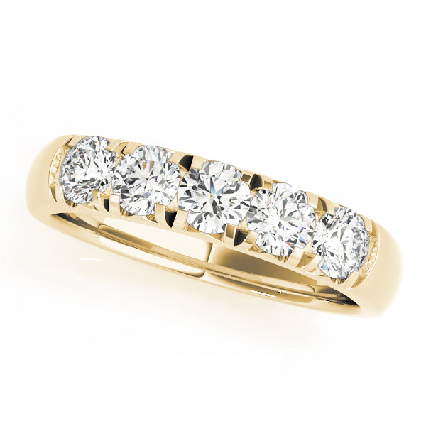 14K Yellow Gold 5-Stone Diamond Wedding Ring