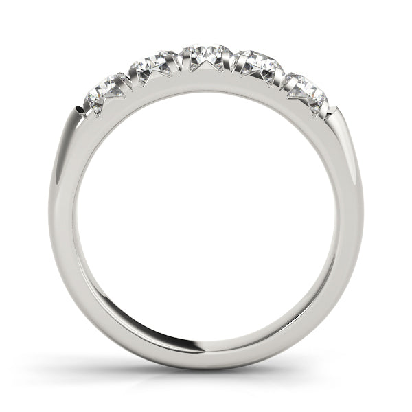 14K White Gold 5-Stone Diamond Wedding Ring