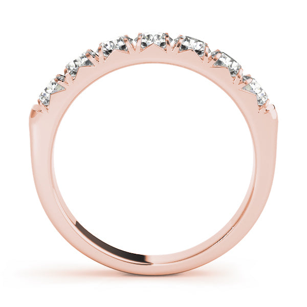 14K Rose Gold Multi-Diamond Wedding Band