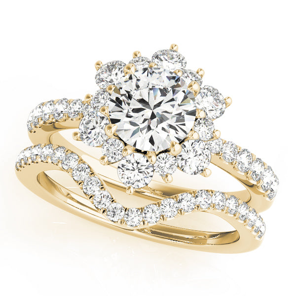 14K Yellow Gold Round Diamond Engagement Ring 1.875ctw