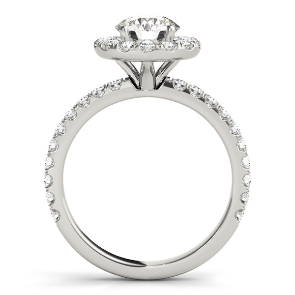 18K White Gold 1.5 ctw Round Diamond Halo Ring