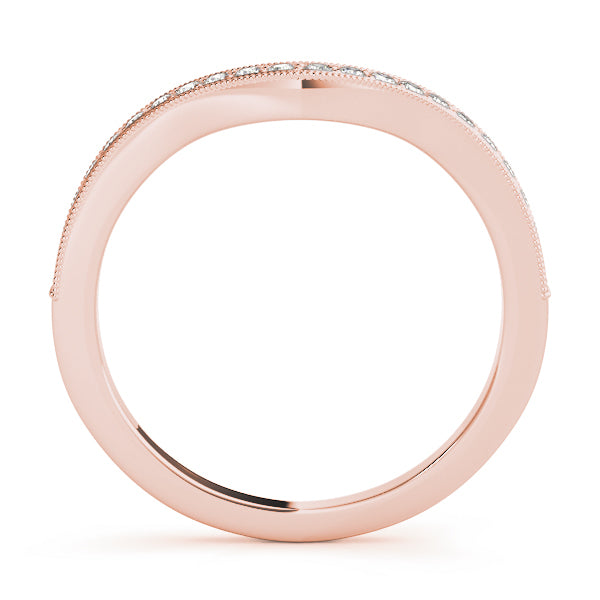 14K Rose Gold 0.22ctw Diamond Wedding Band