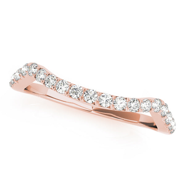 18K Rose Gold Diamond Wedding Ring