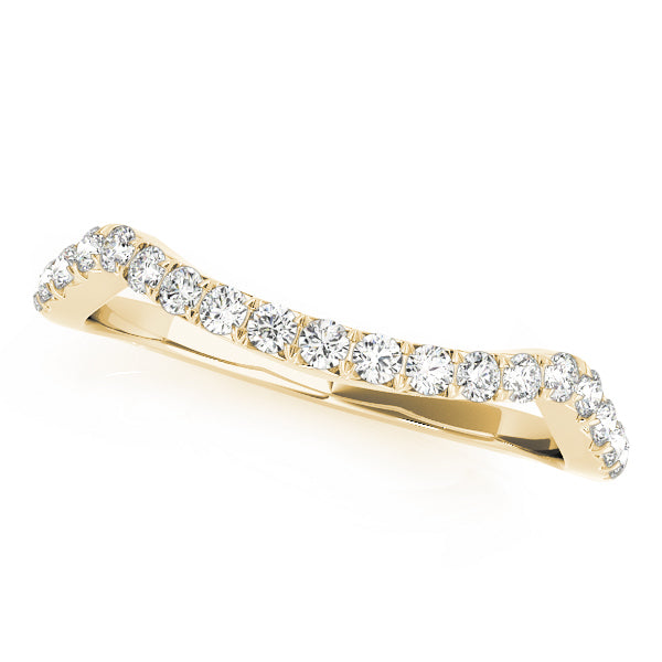 18K Yellow Gold 0.19ctw Diamond Wedding Band