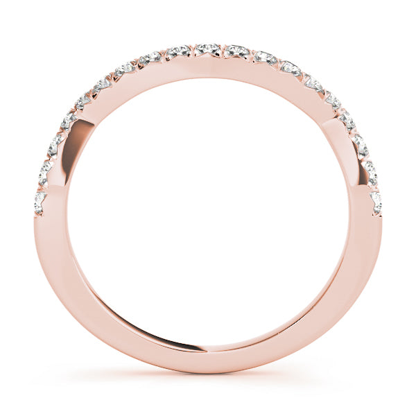 18K Rose Gold Diamond Wedding Ring