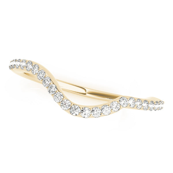 18K Yellow Gold 0.25 CT Diamond Wedding Band