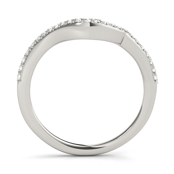 14K White Gold 0.25 CT Diamond Wedding Band