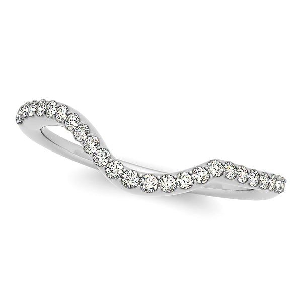 Platinum 1/4 CT Diamond Wedding Ring Band