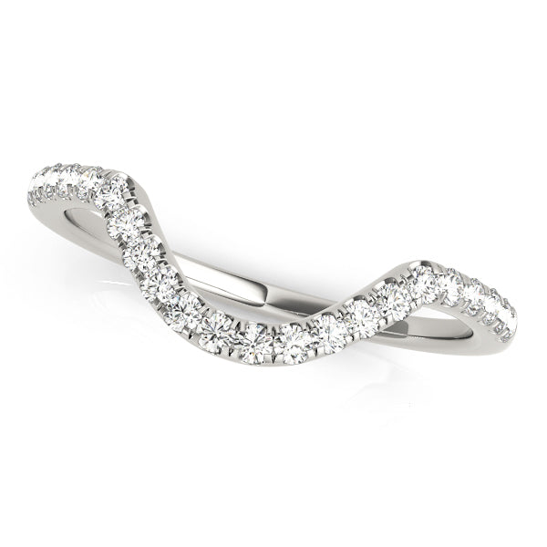 18K Rose Gold 1/8 ct Diamond Wedding Band