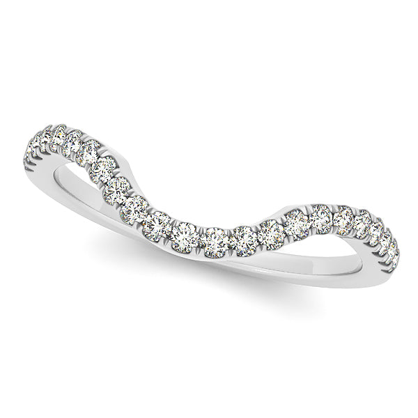 14K White Gold Diamond Wedding Ring