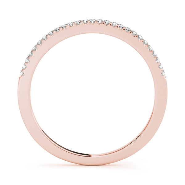 14K Rose Gold 0.108ctw Diamond Wedding Band