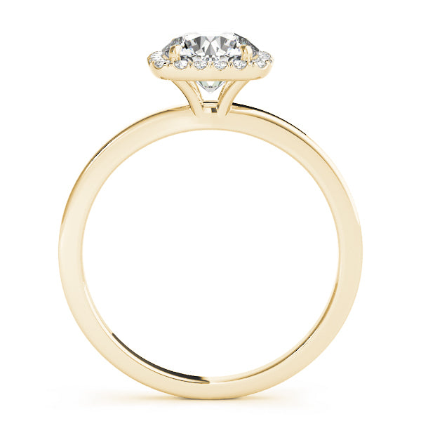 18K Yellow Gold 1 CT Diamond Halo Engagement Ring