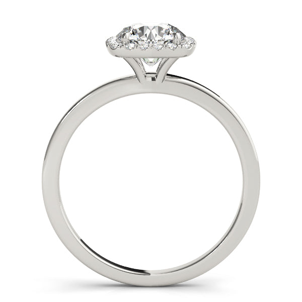 Platinum 1 CT Diamond Halo Engagement Ring
