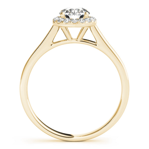 18K Yellow Gold 1 CT Diamond Halo Engagement Ring
