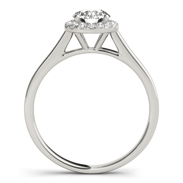 Platinum 1 CT Diamond Halo Engagement Ring