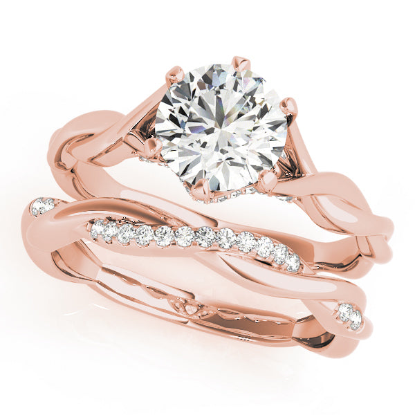 14K Rose Gold 1 CT Diamond Engagement Ring
