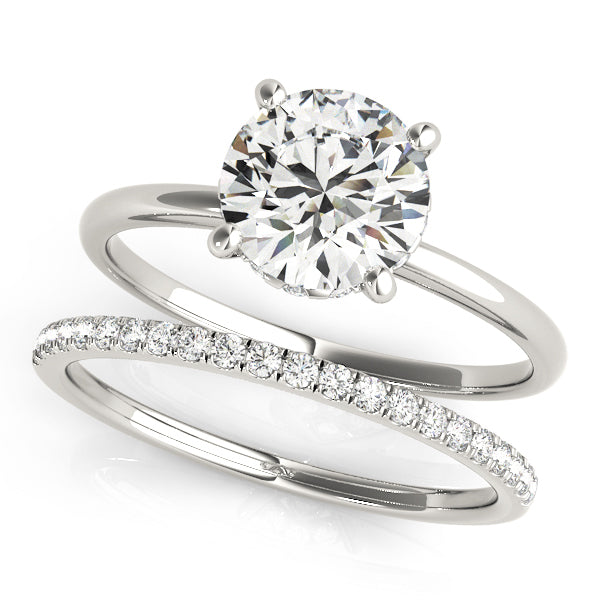 Round High-Set Diamond Solitaire Engagement RIng