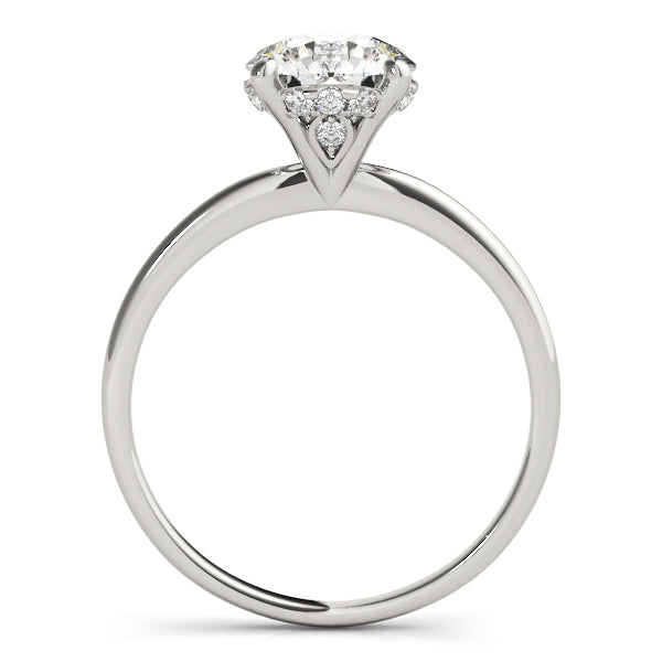 Round High-Set Diamond Solitaire Engagement RIng