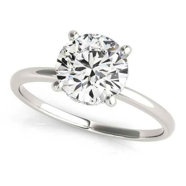 Round High-Set Diamond Solitaire Engagement RIng