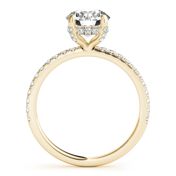 18K Yellow Gold 1 ct Diamond Halo Engagement Ring
