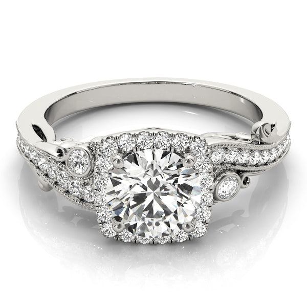 Style# 51001-E Halo Diamond Engagement Ring