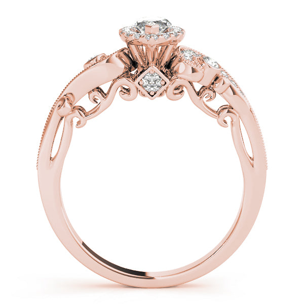 18K Rose Gold 1.33ctw Marquise Diamond Engagement Ring