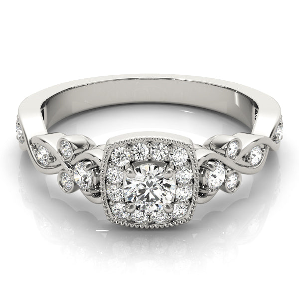 Style# 51033-E Halo Diamond Engagement Ring