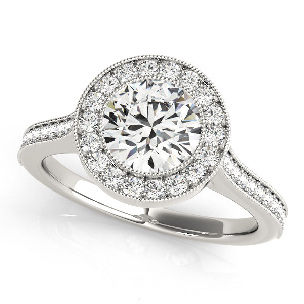 14K White Gold 1.33ctw Round Diamond Engagement Ring