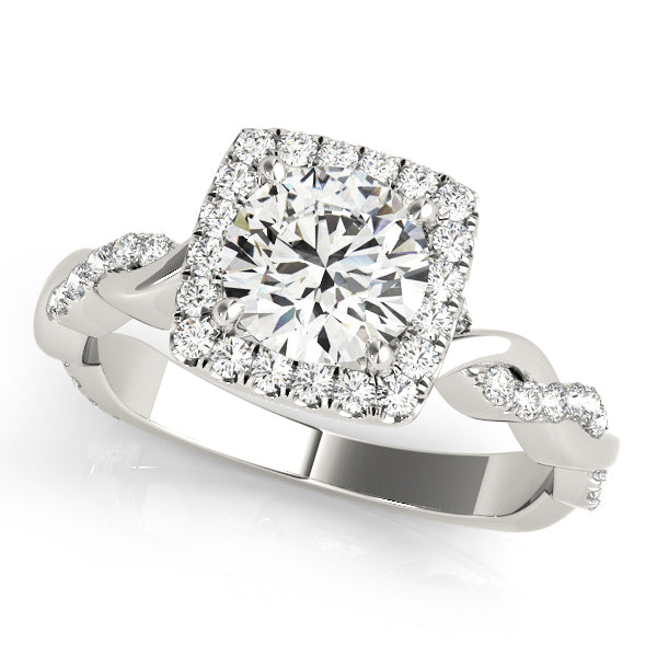 18K White Gold 1.33ctw Round Diamond Engagement Ring