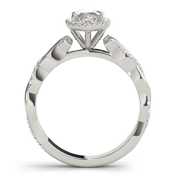 14K White Gold 1.33ctw Marquise Diamond Engagement Ring