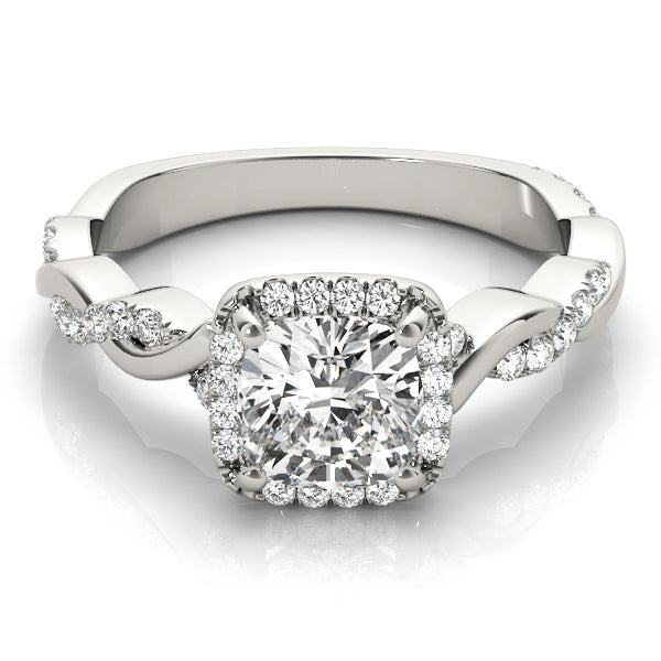 Platinum Cushion Diamond Engagement Ring 1.33ctw