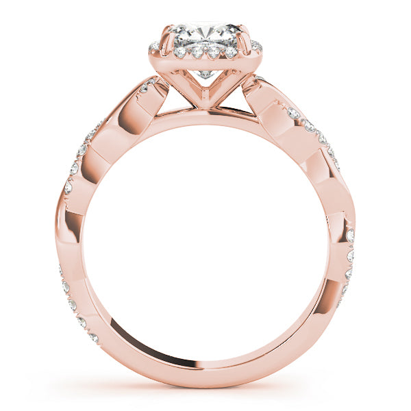 18K Rose Gold Cushion Diamond Engagement Ring 1.33ctw