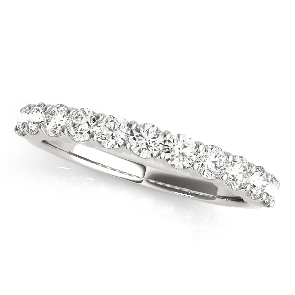 Platinum White Diamond Wedding Ring with 0.11 ctw