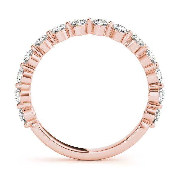 18K Rose Gold Diamond Multi-Stone Wedding Ring