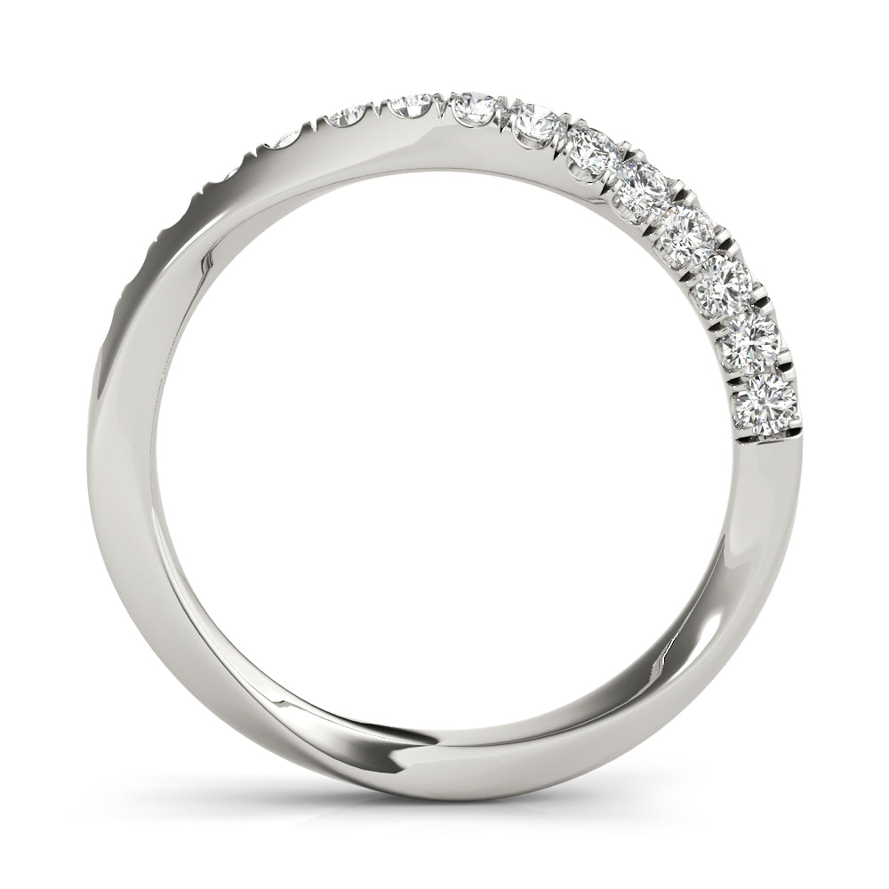 14K White Gold 0.21ctw Diamond Wedding Band