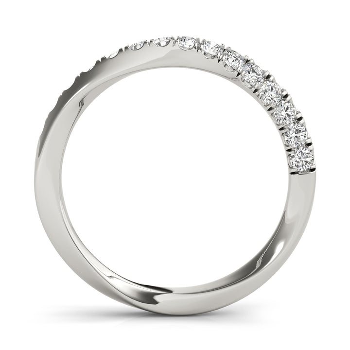 14K White Gold 0.21ctw Diamond Wedding Band