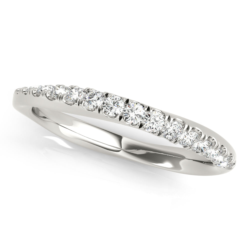 Platinum 0.21 CT Round Diamond Wedding Ring