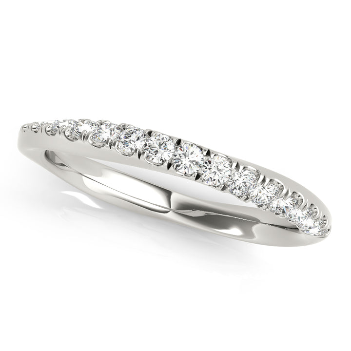 18K White Gold 0.21ctw Diamond Wedding Band