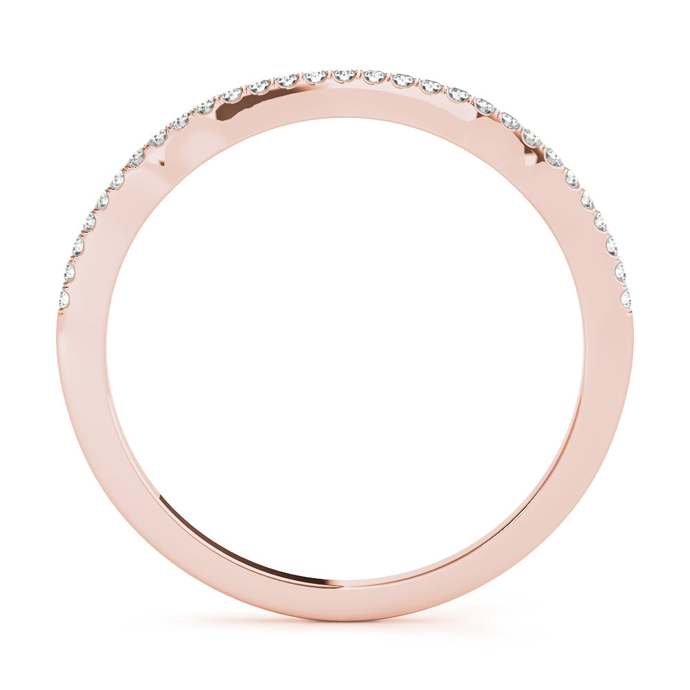 14K Rose Gold Diamond Wedding Ring