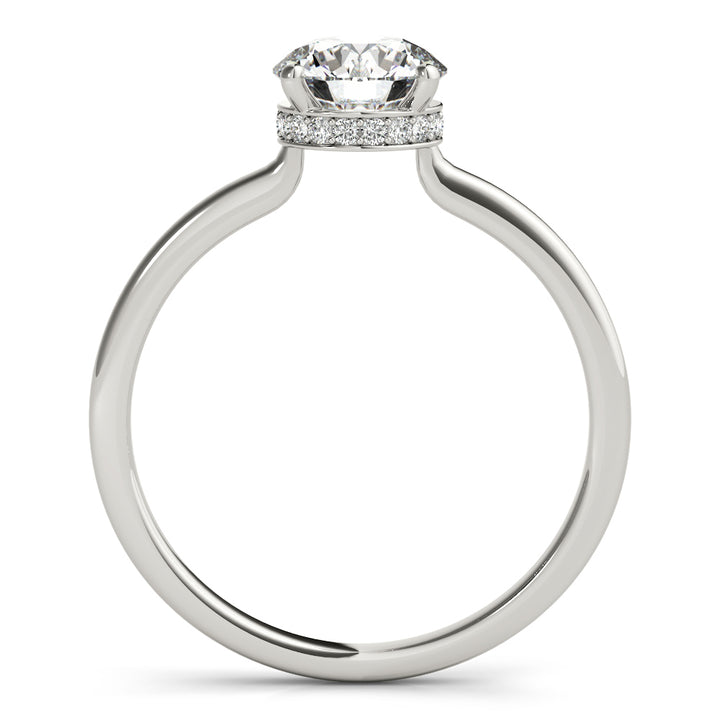 Platinum 1 CT Round Diamond Engagement Ring