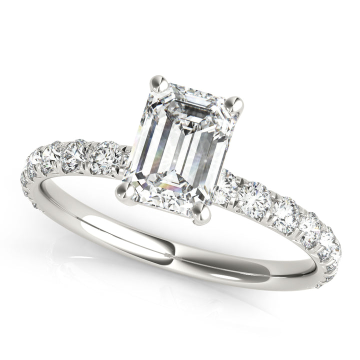 18K White Gold Multi-Diamond Engagement Ring