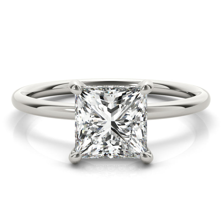 Platinum 5/8 ct Diamond Halo Engagement Ring