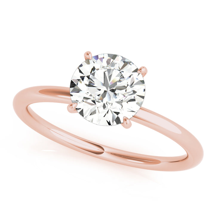 18K Rose Gold 1 CT Diamond Halo Engagement Ring