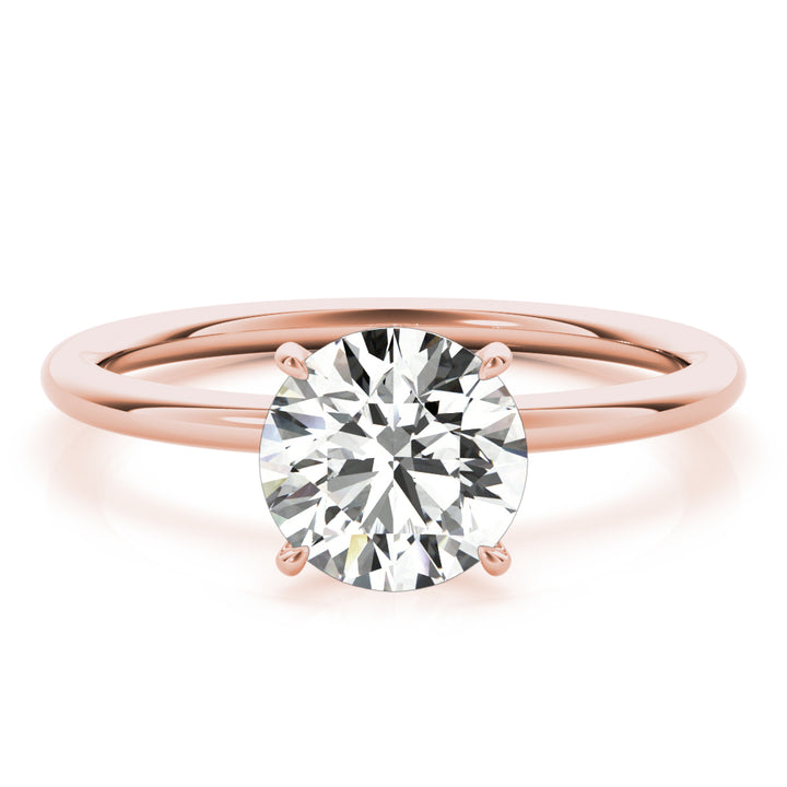 18K Rose Gold 1 CT Diamond Halo Engagement Ring