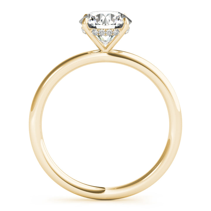14K Yellow Gold 1 CT Diamond Halo Engagement Ring