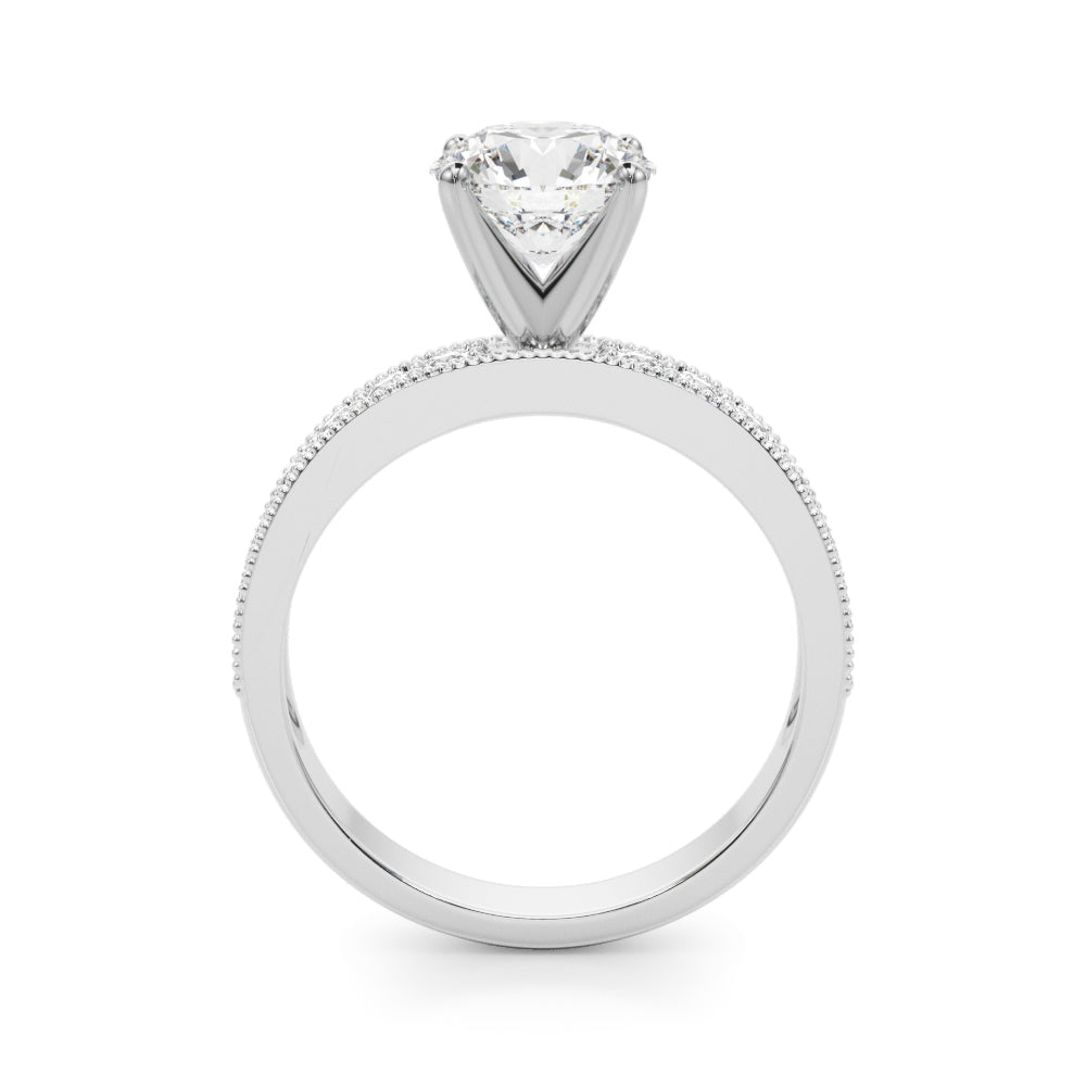 Platinum 1/5 CT Round Diamond Single Row Ring