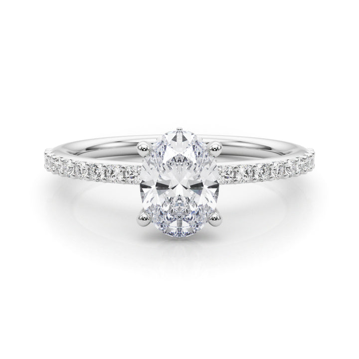 Platinum Lab Diamond Single Row Ring