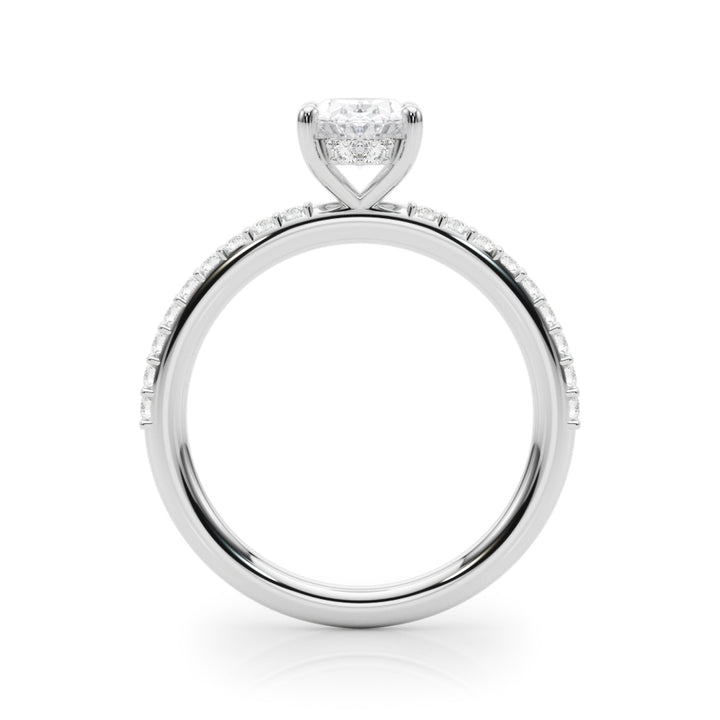 Platinum Lab Diamond Single Row Ring