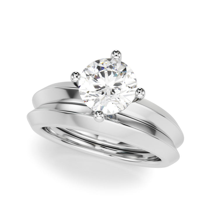 18K White Gold 1ct Round Diamond Engagement Ring