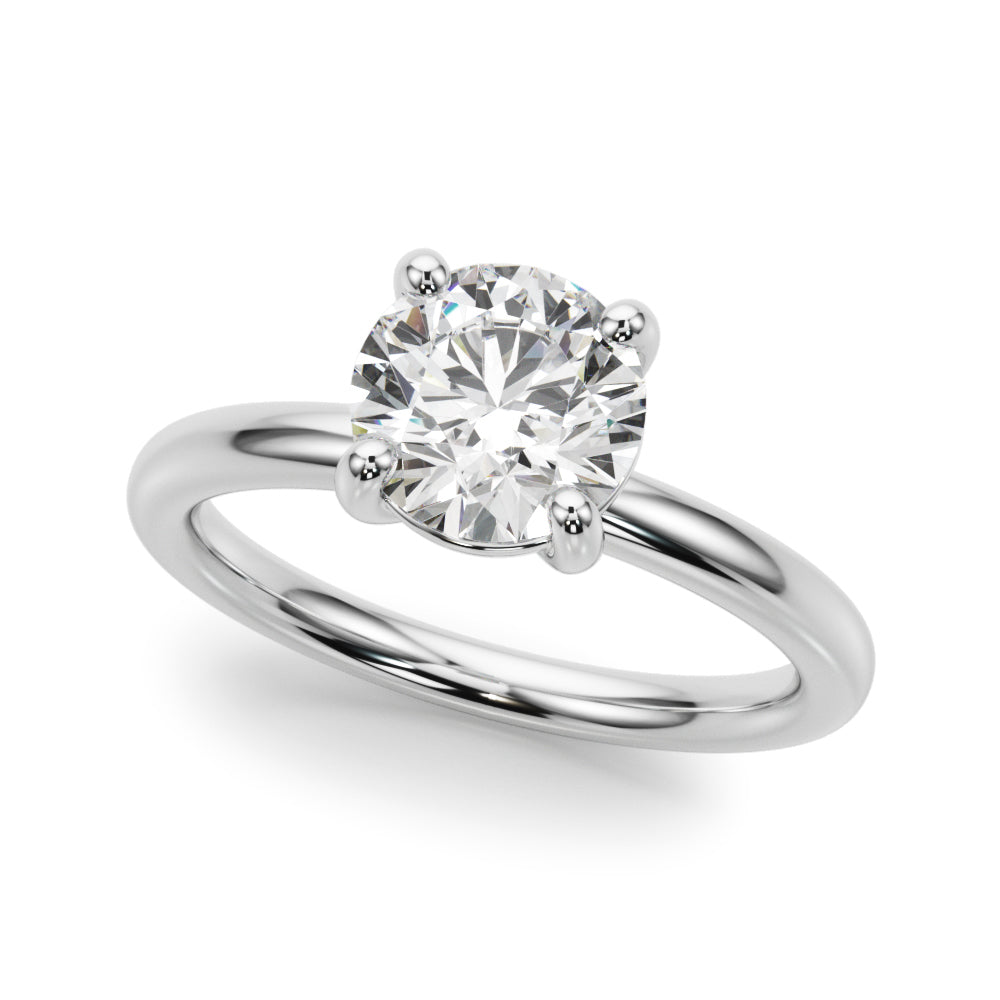 White Platinum 1CT Lab Diamond Solitaire Pendant